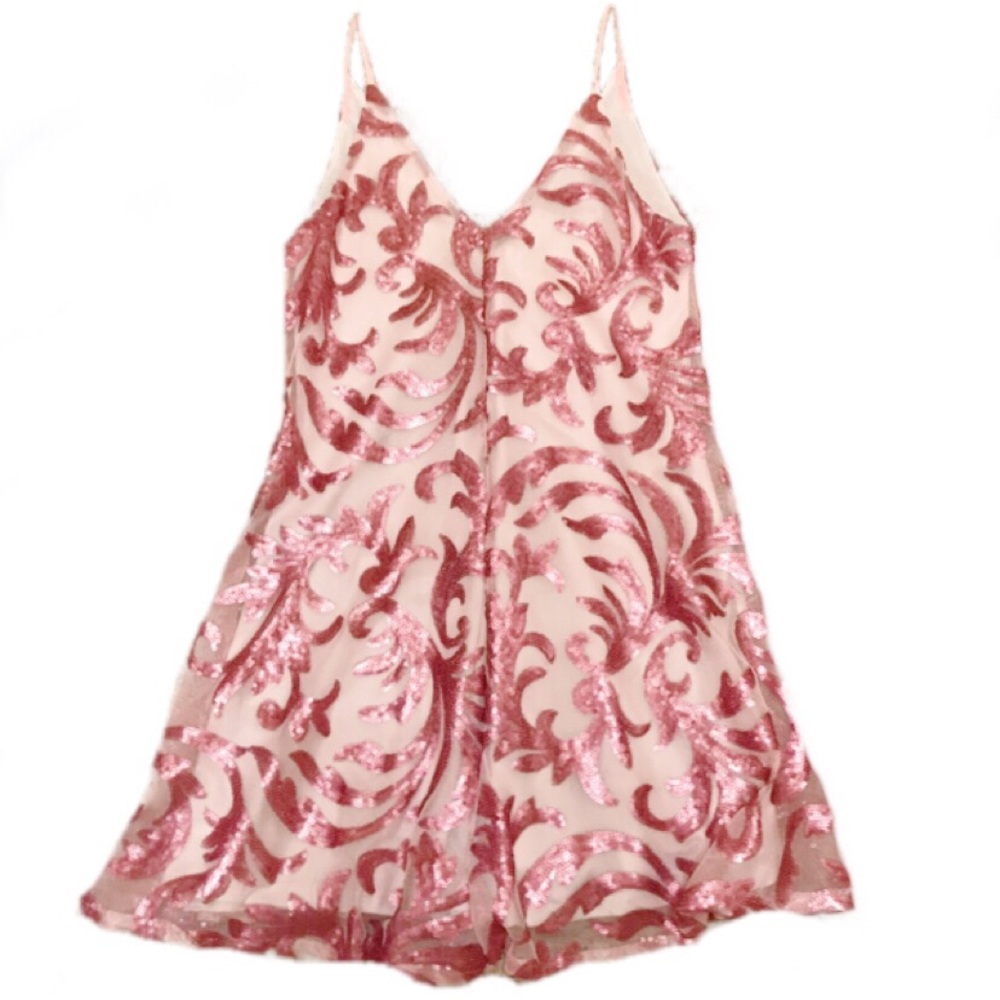 Romeo+Juliet couture pink sequin romper size small